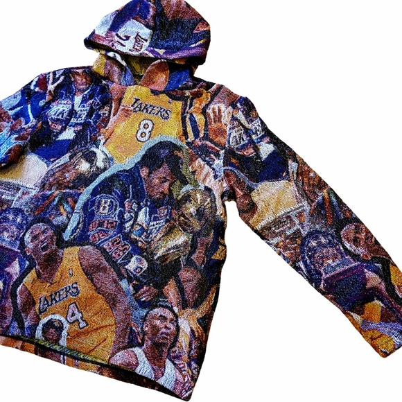 Rare Kobe Bryant Mamba tapestry winter hoodie size 2XLarge XXL No Pockets - Picture 3 of 4